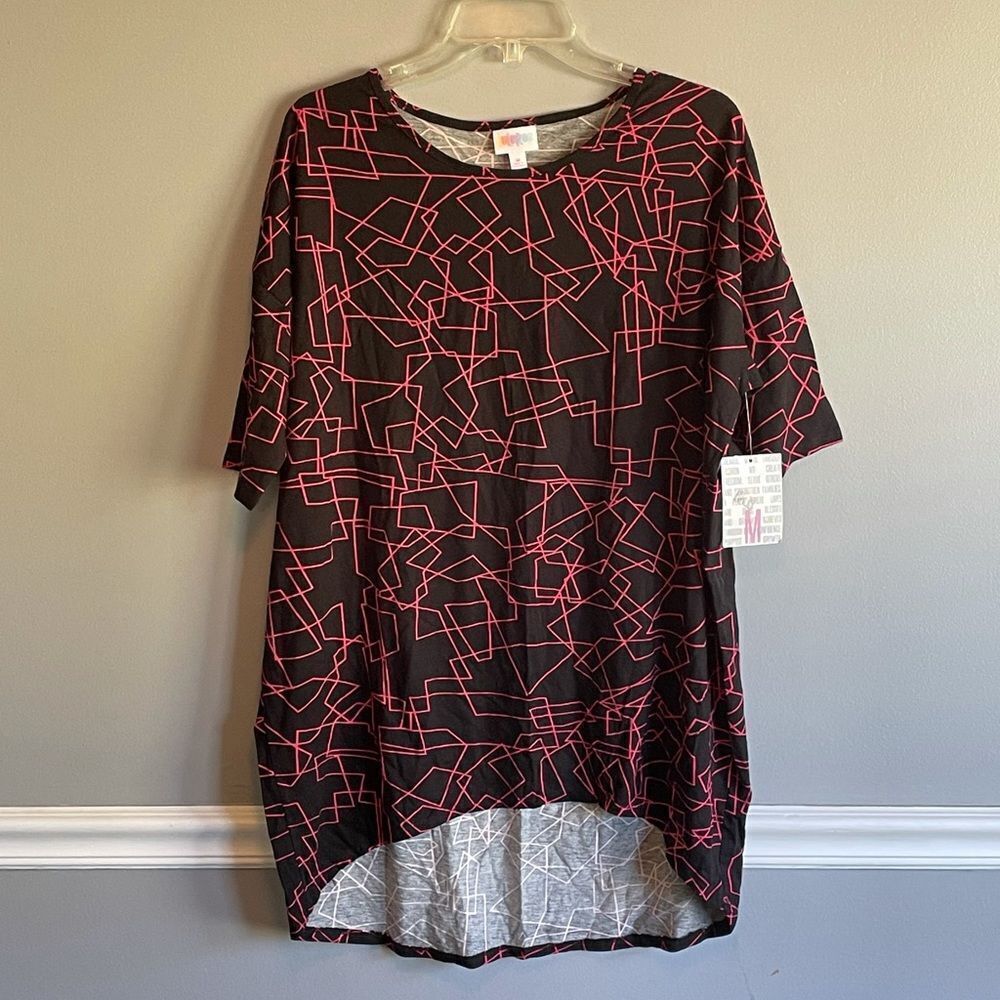 Women’s Irma LulaRoe soft shirt size Medium M pink black New NWT